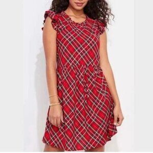 NWT Vineyard Vines Women’s Tartan Plaid Ruffle Tiered Dress- Size 2